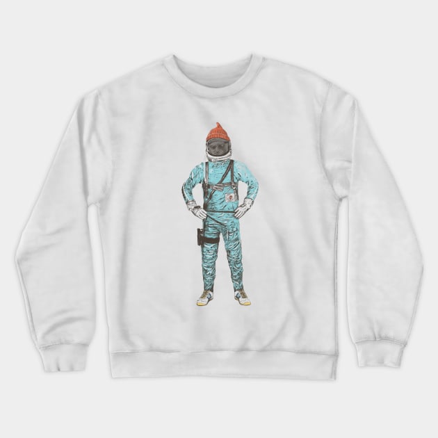 Zissou in Space Crewneck Sweatshirt by speakerine